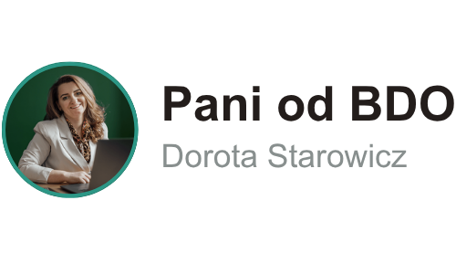 Logo firmy Pani od BDO Dorota Starowicz – doradztwo, rejestracja i sprawozdawczość BDO dla firm w Polsce i zagranicą.